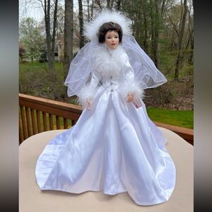 Ashton Drake Winter Romance Bride Porcelain Doll 1996 Vintage - Brand New In Box
